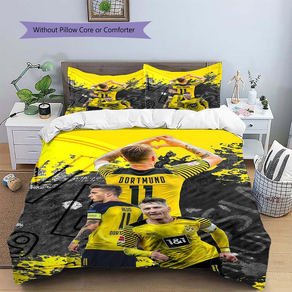 Biancheria da letto con motivo Marco Reus Decorazione per la casa Regalo di compleanno (1 * copripiumino + 2 * federa, senza nucleo),merchandising per fan.