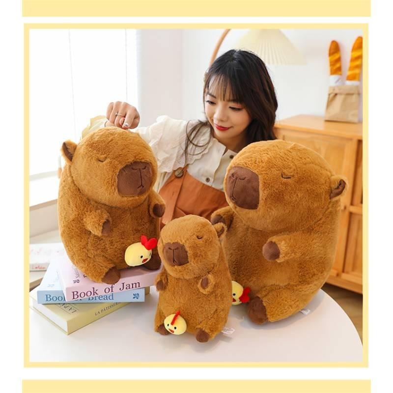 Cute Capybara Plush Toy Chick Retractable Stuffed Animal Water Guinea Pig Doll Adorable Ugly Doll Wholesale Factory