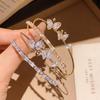 Silver Zircon Butterfly Brocade Bracelet: Luxury European & American Style Jewelry for Women