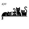 Minimalist Metal Wall Decor Cat Door Topper, Cute Cats Frame Decor, Black Art, Modern Abstract Silhouette Art Home Decoration for Living Room Bedroom
