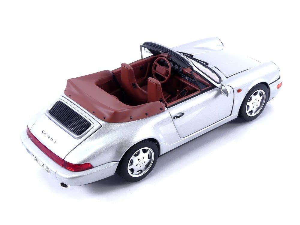 NOREV Porsche 911 Carrera 2 Cabriolet 90 Silver Scale Model 187330 1/18