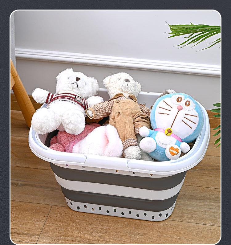 Portable Folding Laundry Basket - Large Capacity and Durable Design for Versatile Storage