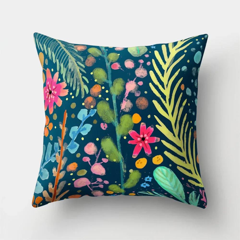 Mode Kissenbezug Cartoon Funda Cojin Sonnenaufgang Überwurfkissen für Schlafzimmer Regenbogen Kissenbezug Housse De Coussin Hogar