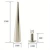 10pcs/set 55MM Solid Punk Bullet Large Spikes Metal Leather Rivets DIY Silver Screw On Cone Studs for Cosplay Clothes