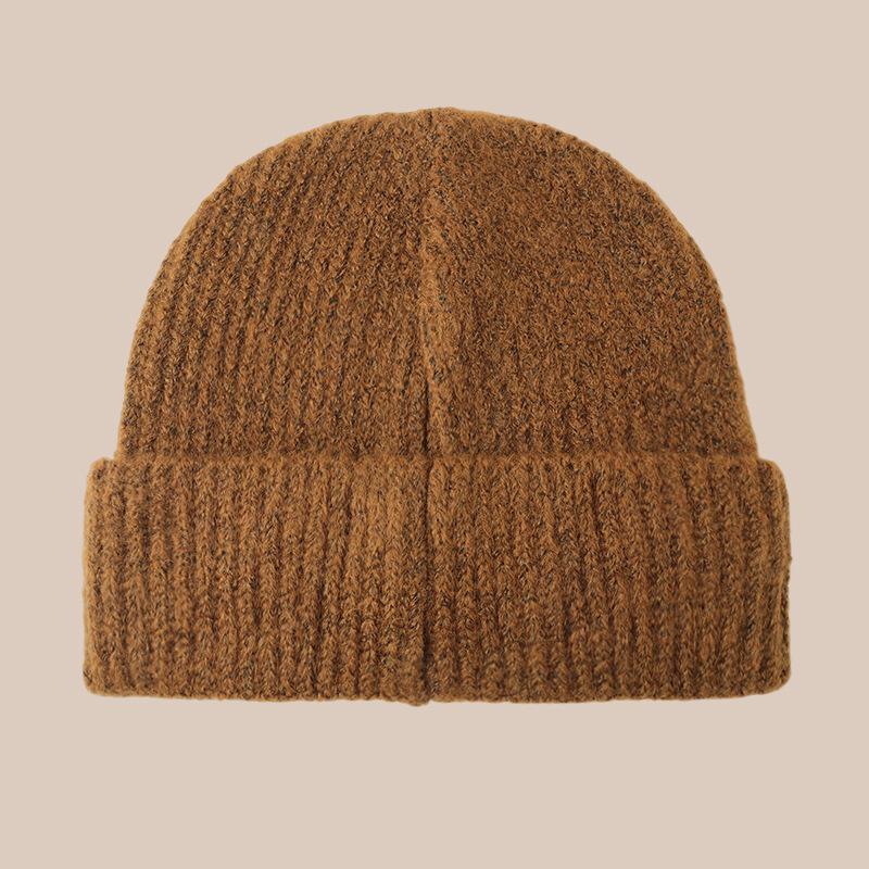 

Women s New Style of Wool Hats In Autumn and Winter Big Head Circumference Loose Knitted Pile Hats Versatile Small Cold Hats Showing Off Their Faces
