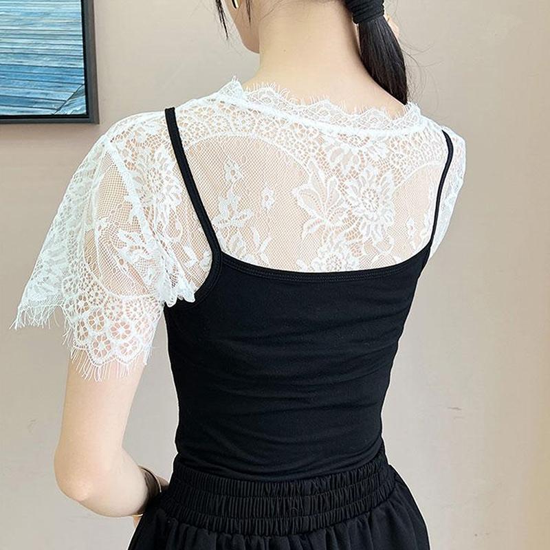Women Scarf Lace Lace Shawl White Black Blouse Shoulders Scarf Fake Collar Cape Spring Autumn