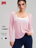 Blusa Cover-Up de Manga Longa Respirável de Secagem Rápida para Yoga Fitness