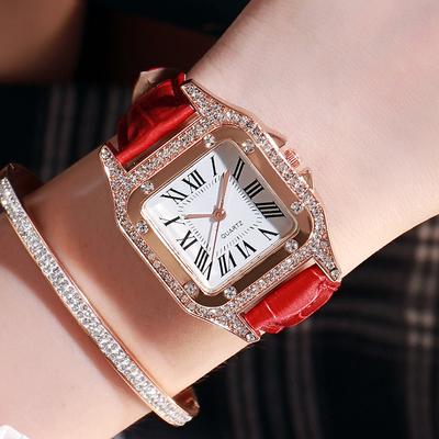 Light Luxury Roman Diamond Women's Watch Fashion Gift Quartz Watch