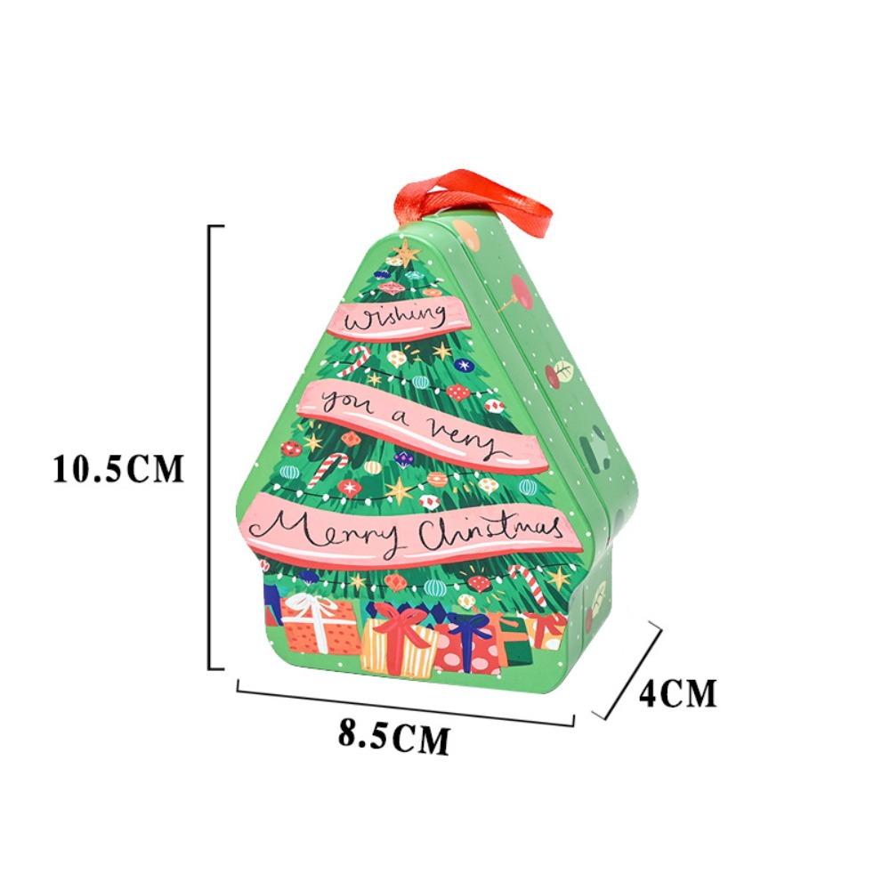 New Tinplate Christmas Tin Box Multii Style Santa Claus Chocolate Can DIY Storage Jar Jewelry