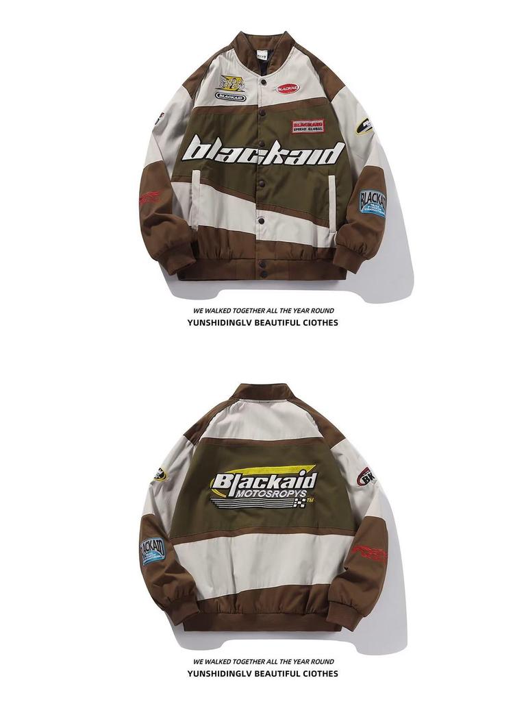 Retro American Motorcycle Jacket: Versatile, Loose-Fit, Hip-Hop Style for Men and Women