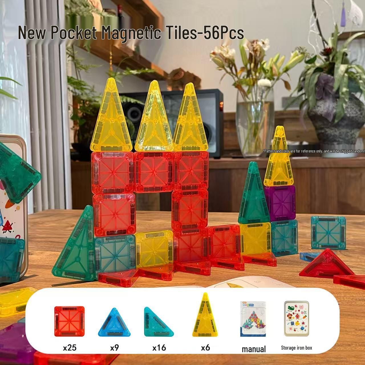 100-Piece Large Magnetic Tile Set for Kids – Colorful, Changeable, Educational Building Blocks