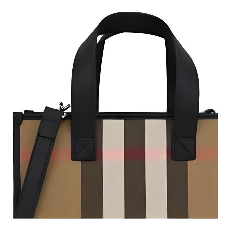 Burberry House Check Design Button Closure Canvas Shoulder Tote Bag Unisex Bags 80845521