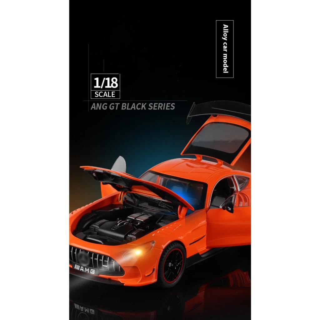 1/18 BENZ AMG cool sports car alloy model, cool sound and light, simulated interior, restore details, exquisite desktop ornaments