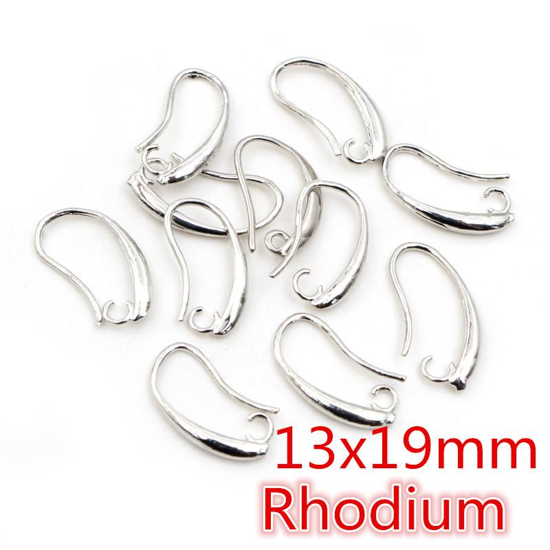 20pcs 3-Styles Gold Bronze Silver Plated Brass French Earring Hooks Wire Settings Base Settings Whole Sale