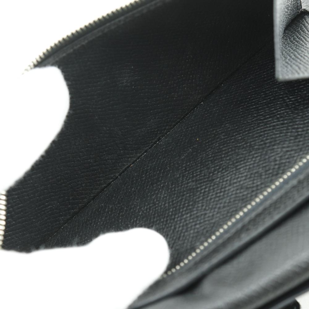 HERMES Bean Purse Black / SilverHardware Courchevel unisex Used