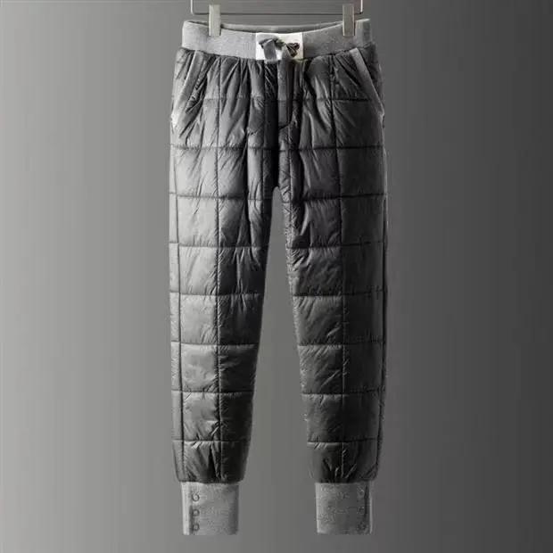 Autumn Winter Men's Two-piece Set O-neck Pullover Cotton Coat Pants Men Pajamas Geometric Patter Warm Thicke Suit Male Outfits