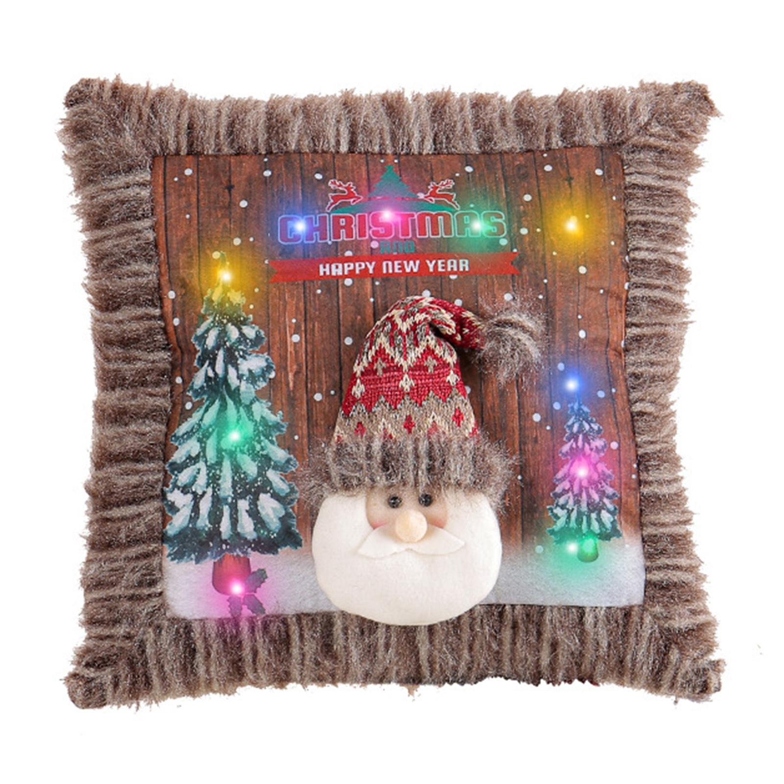 

Decorative Luminous Throw Pillow Cases Super Soft Short Plush Cushion Case For Relaxing Sleep Environment Christmas Decorations