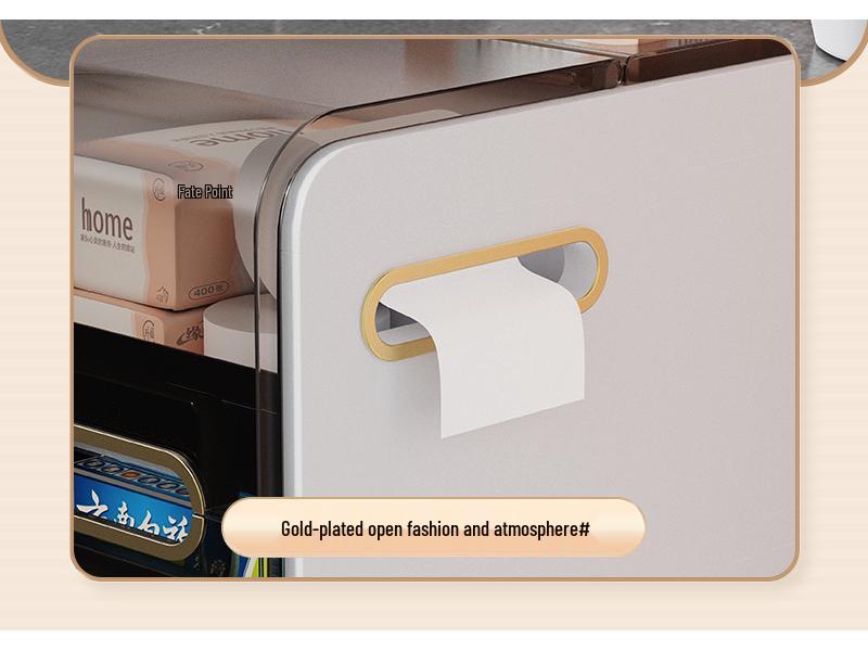 Luxury Bathroom Crevice Storage Rack Trolley - No Installation Required, Floor-Standing Cabinet.