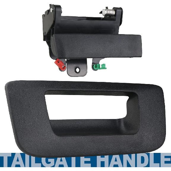 APPERFiT Tailgate Handle Latch W/Bezel Cover 20955300 22755303 Compatible With 2007-2014 Chevrolet Chevy Silverado GMC Sierra 1500 2500 3500 Rear