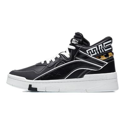 Disney X Li Ning Weiw Superwave Antislip Duurzame Mid-Top Sneakers Heren Sneakers Zwart Wit AGCQ179-3