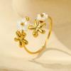 European and American Fashion Temperament Flower Ring Niche High-end Female Ring