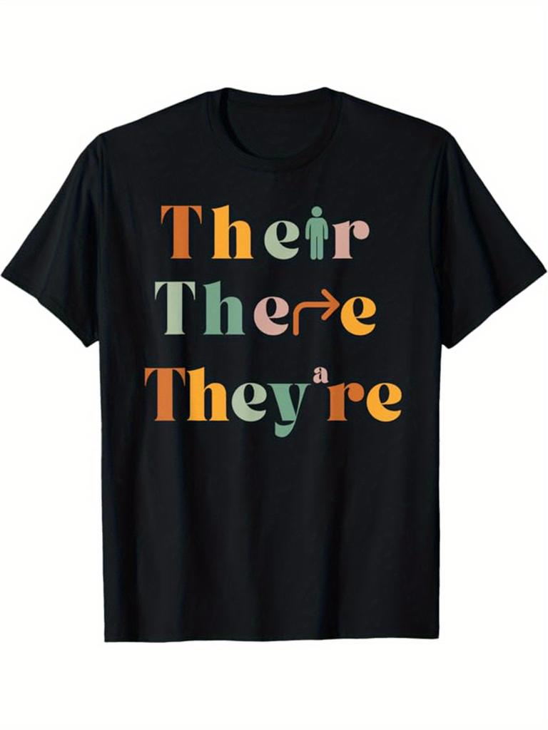 Their There They're Grammar Homophone Pun T-shirt