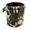 Camo Golf Ball Bag Bucket Design Drawstring Golf Pouch Faux Leather Portable Golf Ball Carrier Bag for Men Women