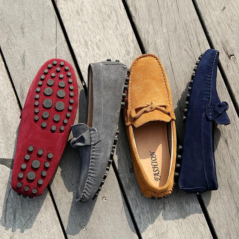 Fashion Men Flats New Fashion Driving Shoes Leisure Walking Casual Moccasins Boat Shoes Suede Leather Shoes Men Loafers Casual Footwear