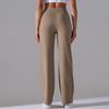 Brushed Breathable High-Waisted Wide-Leg Cropped Yoga Pants with Pockets