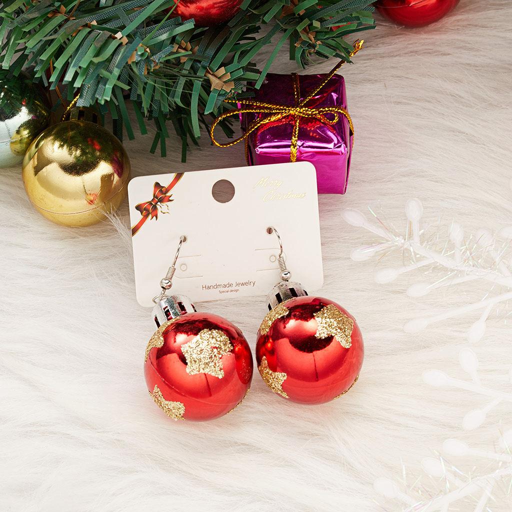 Modische Weihnachts-Ohrringe Kugelhänger Ohr-Anhänger Weihnachtstag Familien Geschenke