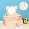 Christmas Gifts Toddler Pretend Play Vanity Desk with 8 Makeup Accessories
