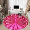 1pc Abstract Pattern Carpet for Office Non-Slip, Round Carpet, Soft & Comfortable, Carpet for Office, Lightweight Round Floor Mat