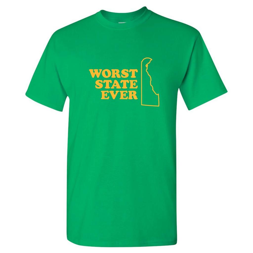 Delaware Worst State Ever Basic Cotton T-Shirt - Irish Green