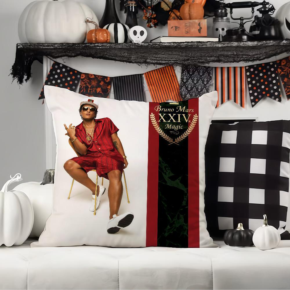 American Singer B-Bruno M-Mars Pillow Case Office Cushions Suitable For Sofa Car Bedroom Decorative Cushion Cover