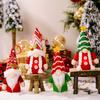 Beautifully Knitted Crafted Christmas Ornaments With Striped Gnome And Stars