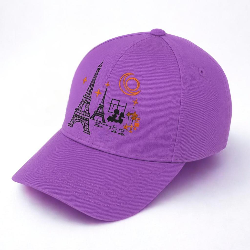 Yüksek Kaliteli Unisex Eiffel Vibe Şapka - Mor Sürüm Beyzbol Şapkası Yeni Renk Moda Ayarlanabilir Eğlence Şapkaları Erkek Kadın