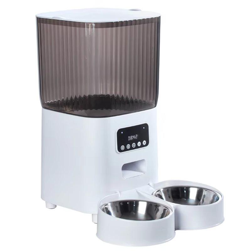 

A60zautomatic Power Pet Feeder 5L Dual Bowl Key For Cats And Dogs Timed Distribution Filling Systemmay