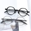 Vintage Round Anti Blue Light Reading Glasses Men Women Fashion Polygon Wood Grain Small Frame Lightweight Eyeglasses Plus +2 +5