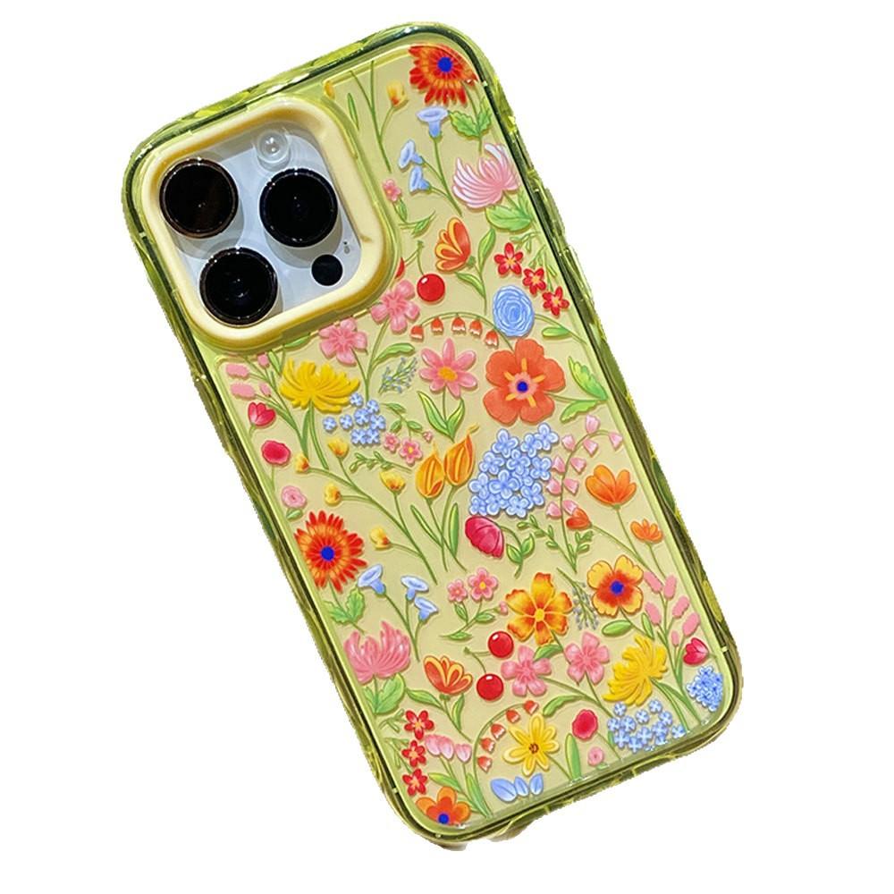 Full Screen Flowers Suitable for IPhone16 Mobile Phone Case Apple 15 Protective Case 14pro Anti fall 13 Small Clear 12 Hard