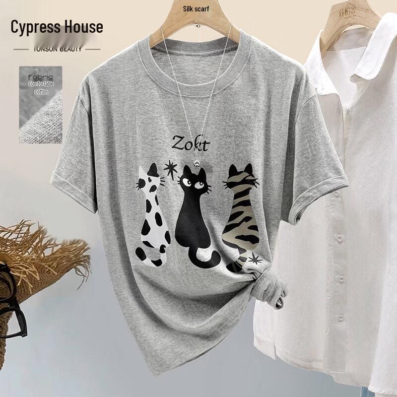 Women s Cartoon Print Short Sleeve T-Shirt L