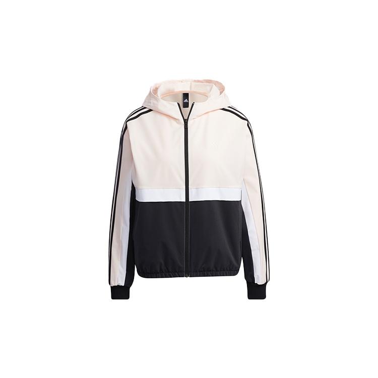 (WMNS) adidas Hooded Jacket Asia Sizing Black Pink Women s GP0622 M