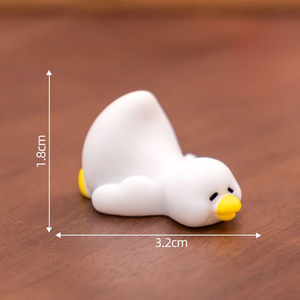 Resin Miniature Figurines DIY Doll House Aquarium Dollhouse New White Duck Ornament