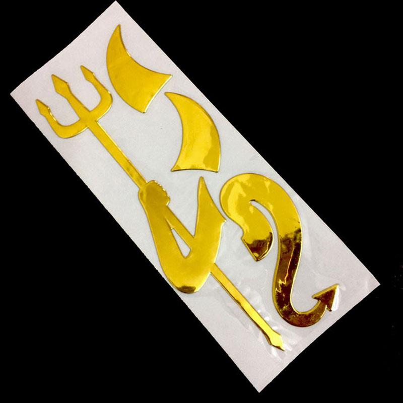 CHIZIYO Car Styling 3D Funny Car Stickers Little Devil Angel Sticker on Car Auto Decals Car-Styling Silver Gold золотой