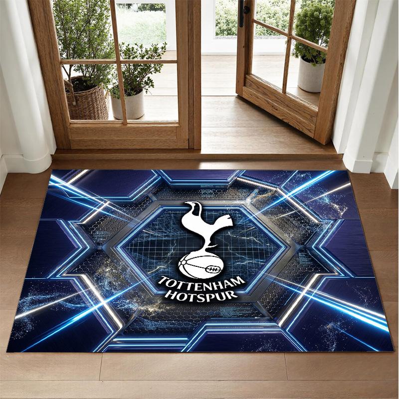 Tottenham Hotspur Design Crystal Velvet Rug Soft Decorative Mat for Bedroom Entrance