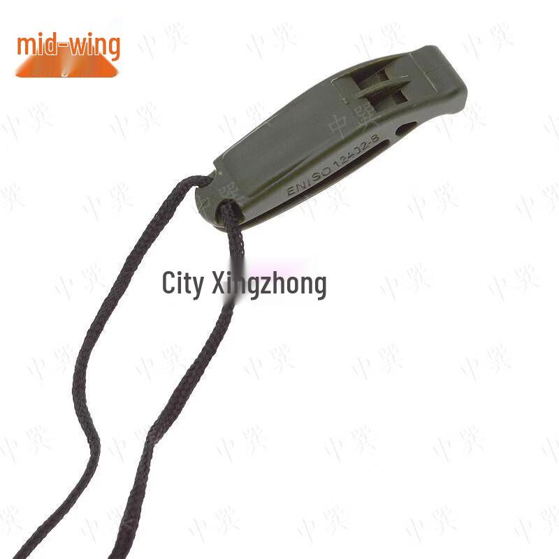 Multi-function Survival Whistle with Anti-lost Clip армия зеленый