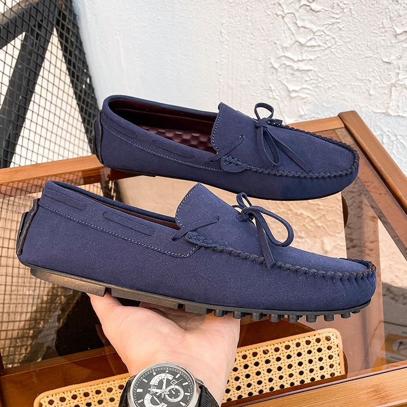 Men's Spring Casual Velvet Driving Shoes - British Style, Versatile, Easy Slip-On Design