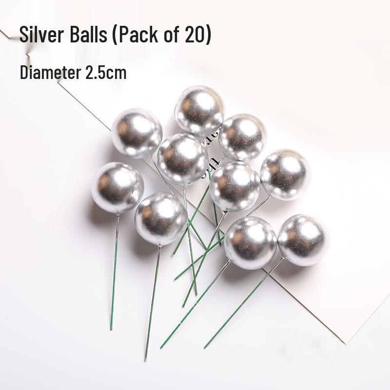 Cake Decoration Balls: Gold & Silver Spheres for Baking & Christmas Decor