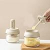 Seasoning Jar Retractable Spoon Glass Transparent Spice Condiment Storage Container Box for Home Kitchen