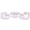 3 Piece Sofa Set with Cushions Brown Fabric