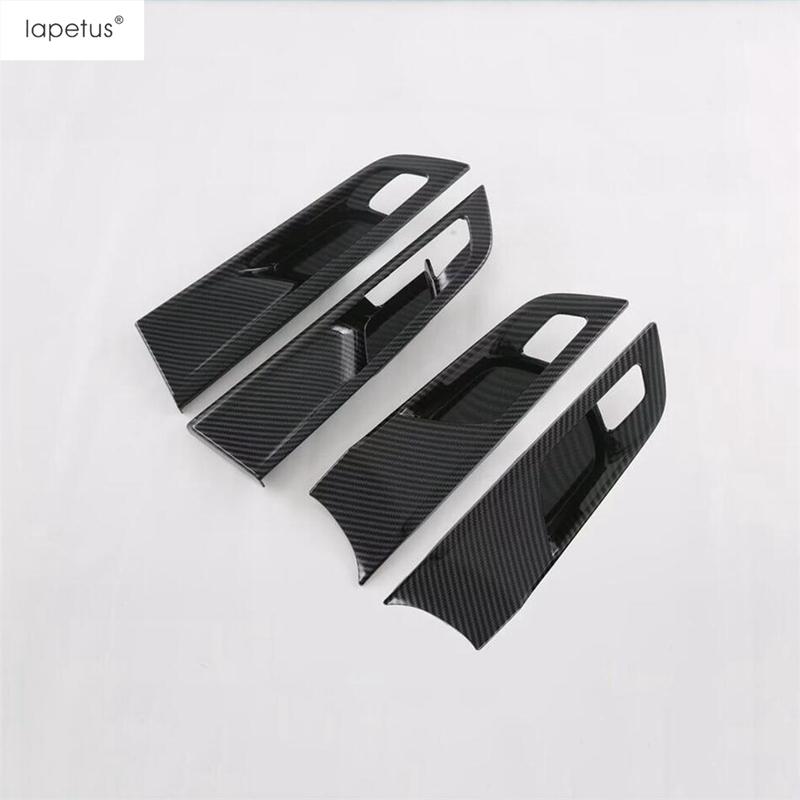 Car Inner Armrest Window Lift Switch Panel / Handle Bowl Frame Cover Trim ABS Carbon Fiber Accessories Fit For MG 4 EV  2024